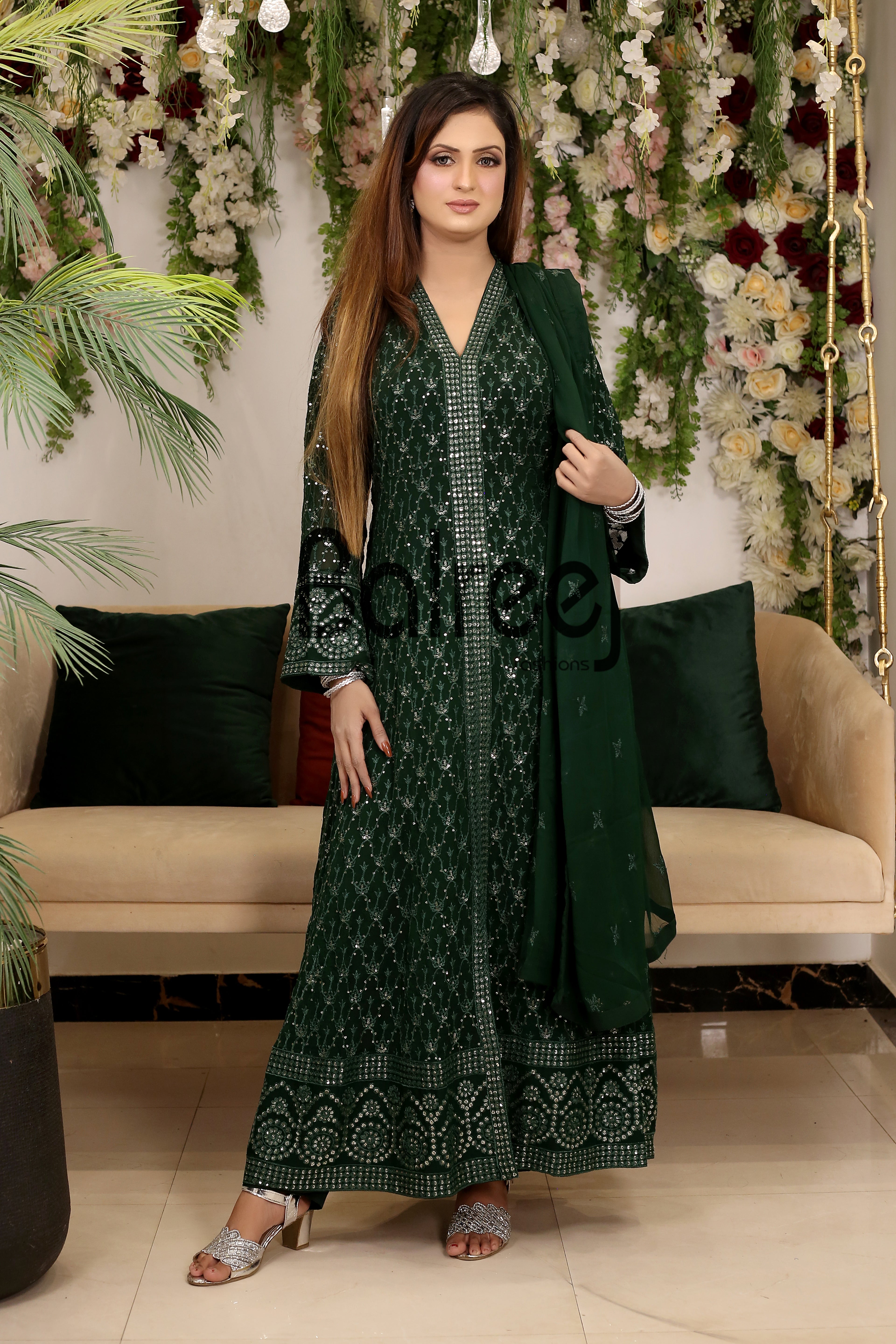 Luxury Sitara Embroidered Festive Dress